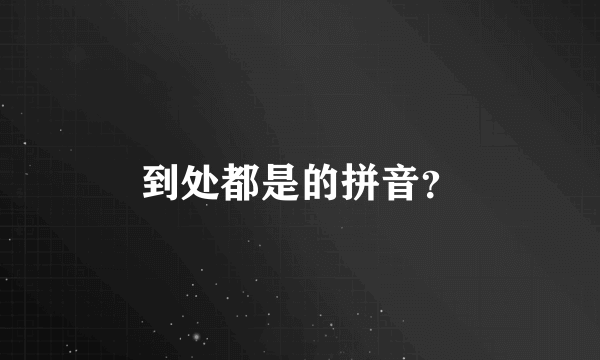 到处都是的拼音？