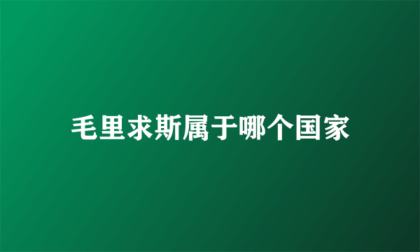 毛里求斯属于哪个国家