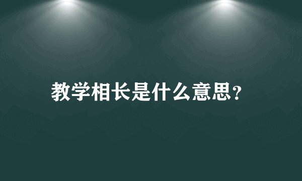 教学相长是什么意思？