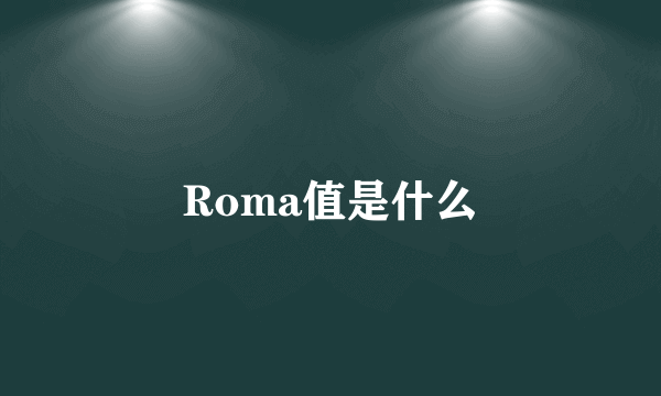 Roma值是什么