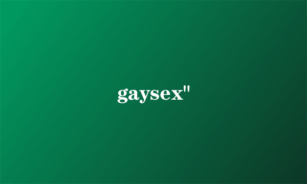 gaysex