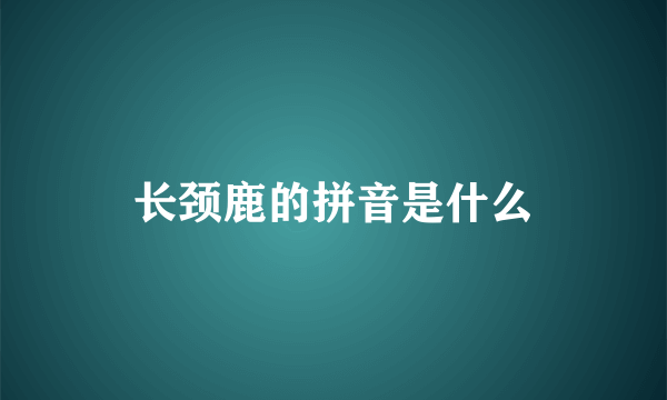 长颈鹿的拼音是什么