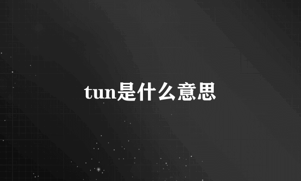 tun是什么意思