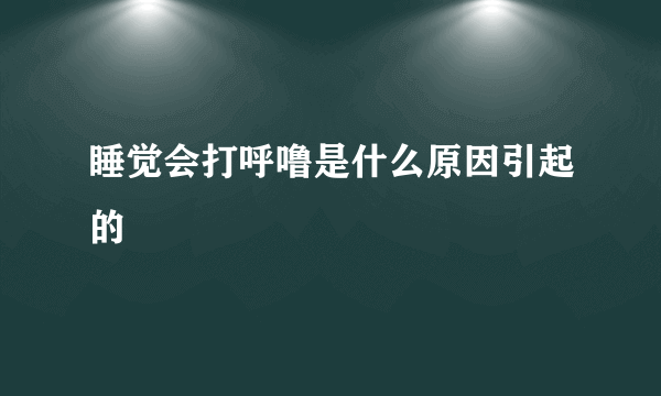 睡觉会打呼噜是什么原因引起的