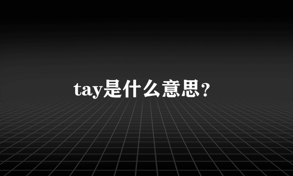 tay是什么意思？