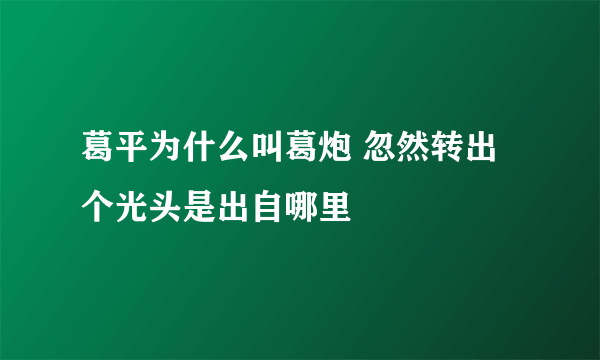 葛平为什么叫葛炮 忽然转出个光头是出自哪里