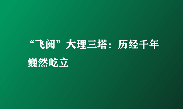 “飞阅”大理三塔：历经千年 巍然屹立