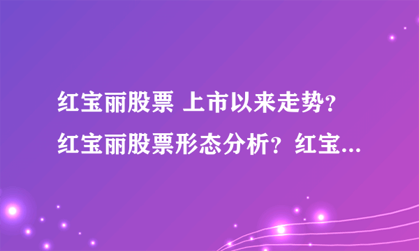 红宝丽股票 上市以来走势？红宝丽股票形态分析？红宝丽股票吧最新消息？