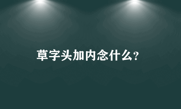 草字头加内念什么？