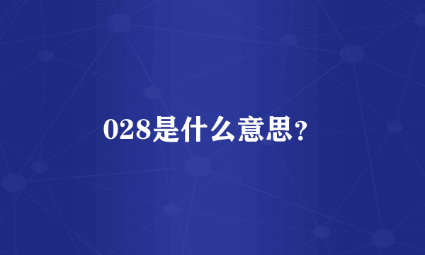 028是什么意思？