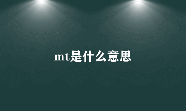 mt是什么意思