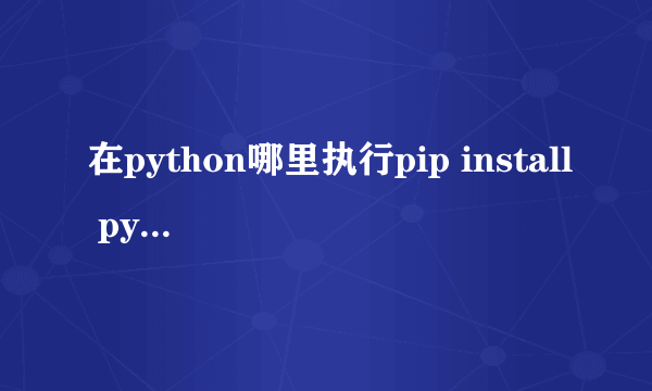 在python哪里执行pip install pyodbc命令？