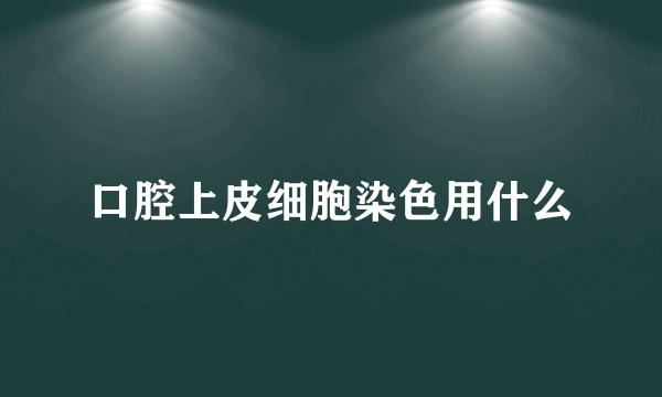 口腔上皮细胞染色用什么