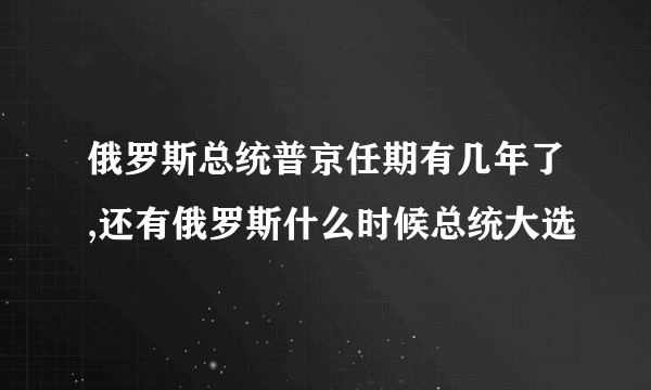 俄罗斯总统普京任期有几年了,还有俄罗斯什么时候总统大选