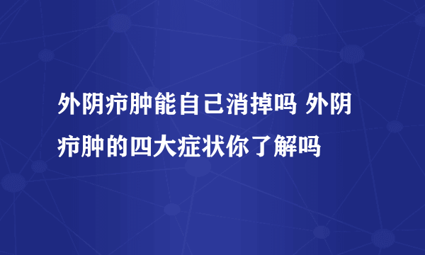 外阴疖肿能自己消掉吗 外阴疖肿的四大症状你了解吗