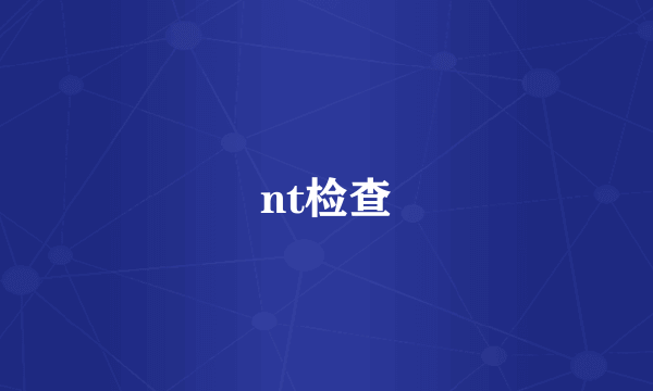 nt检查