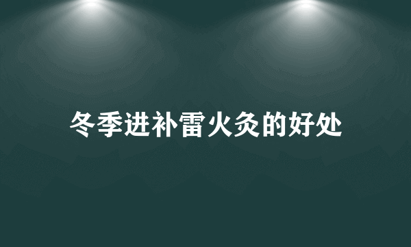 冬季进补雷火灸的好处