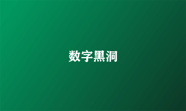 数字黑洞