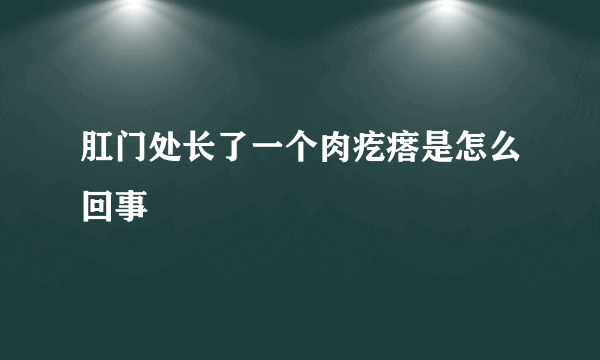 肛门处长了一个肉疙瘩是怎么回事