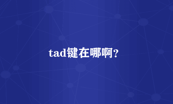 tad键在哪啊？