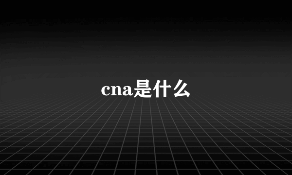 cna是什么