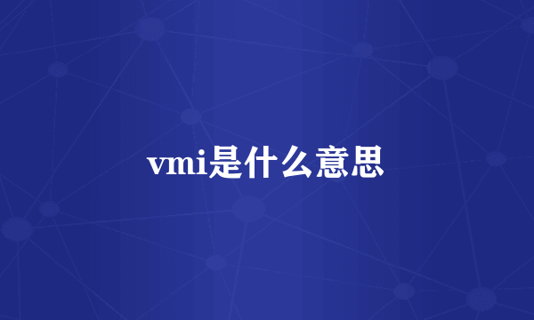 vmi是什么意思