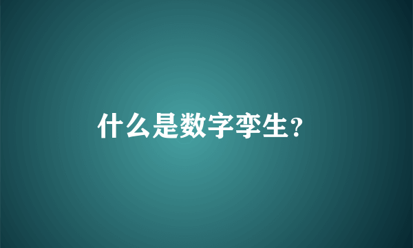 什么是数字孪生？