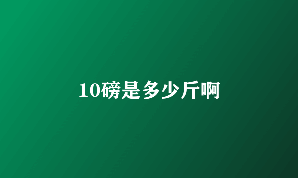 10磅是多少斤啊