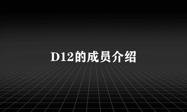 D12的成员介绍