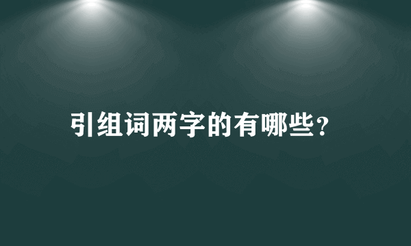 引组词两字的有哪些？