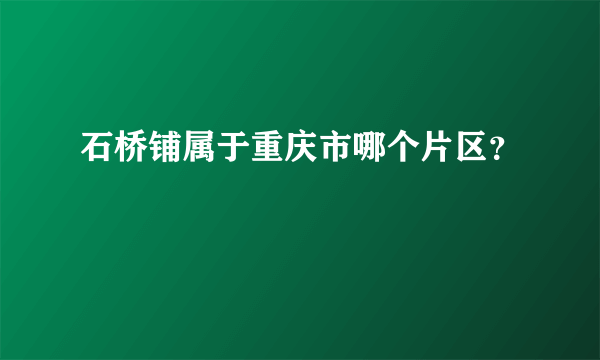 石桥铺属于重庆市哪个片区？