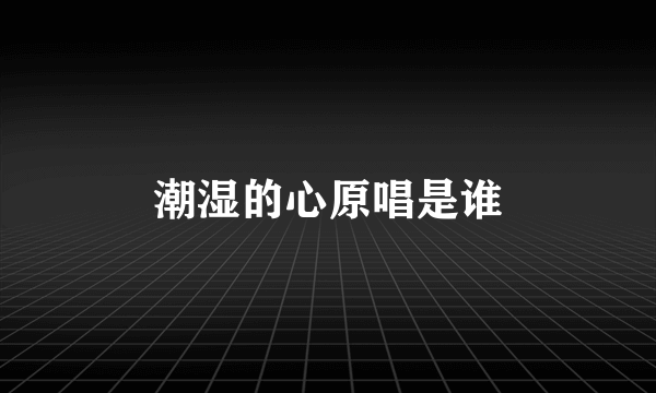 潮湿的心原唱是谁