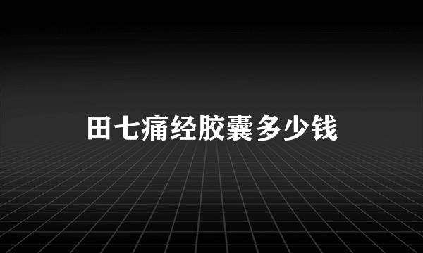 田七痛经胶囊多少钱