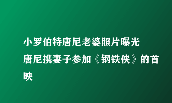 小罗伯特唐尼老婆照片曝光 唐尼携妻子参加《钢铁侠》的首映