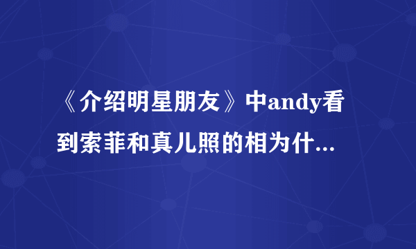 《介绍明星朋友》中andy看到索菲和真儿照的相为什么僵住了?索菲原来是干什么的？