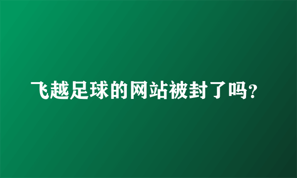 飞越足球的网站被封了吗？