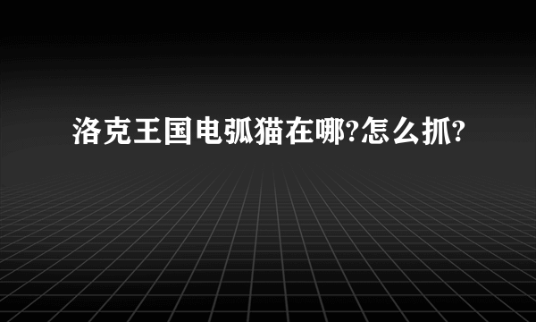 洛克王国电弧猫在哪?怎么抓?