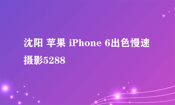 沈阳 苹果 iPhone 6出色慢速摄影5288