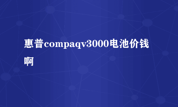 惠普compaqv3000电池价钱啊