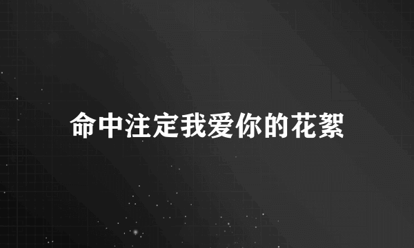 命中注定我爱你的花絮