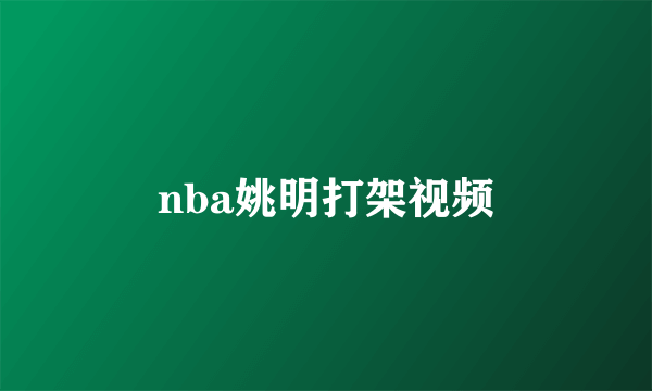 nba姚明打架视频