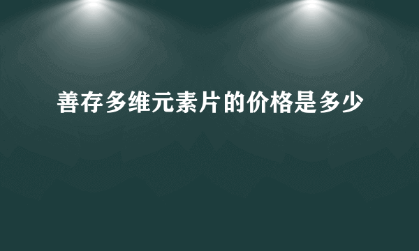 善存多维元素片的价格是多少