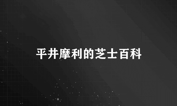 平井摩利的芝士百科