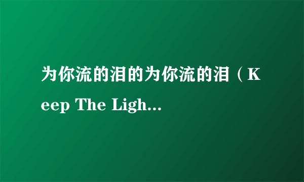 为你流的泪的为你流的泪（Keep The Lights On）