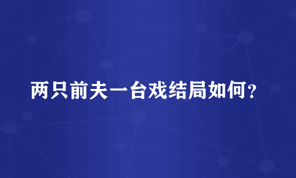 两只前夫一台戏结局如何？