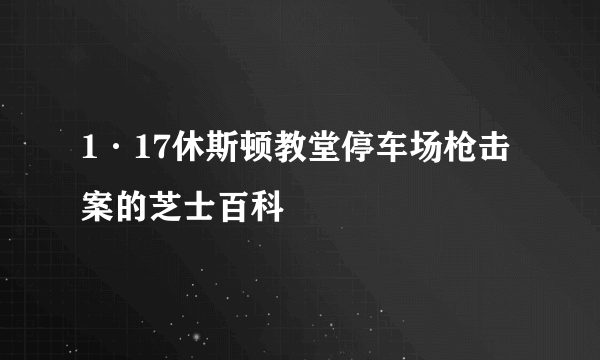 1·17休斯顿教堂停车场枪击案的芝士百科