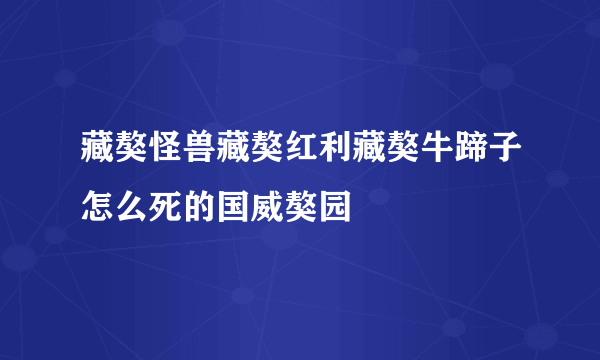 藏獒怪兽藏獒红利藏獒牛蹄子怎么死的国威獒园