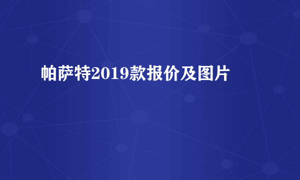 帕萨特2019款报价及图片