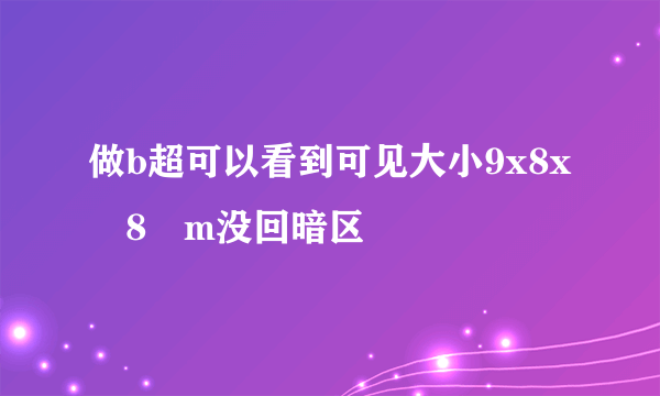 做b超可以看到可见大小9x8x 8 m没回暗区