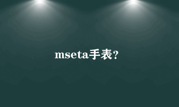 mseta手表？